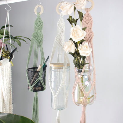 Macrame Kit Long Tassel Small Plant Hanger Weaving Kit | For Small-Medium Pots | Hanging Design | Space-Saving | Beginner-Friendly