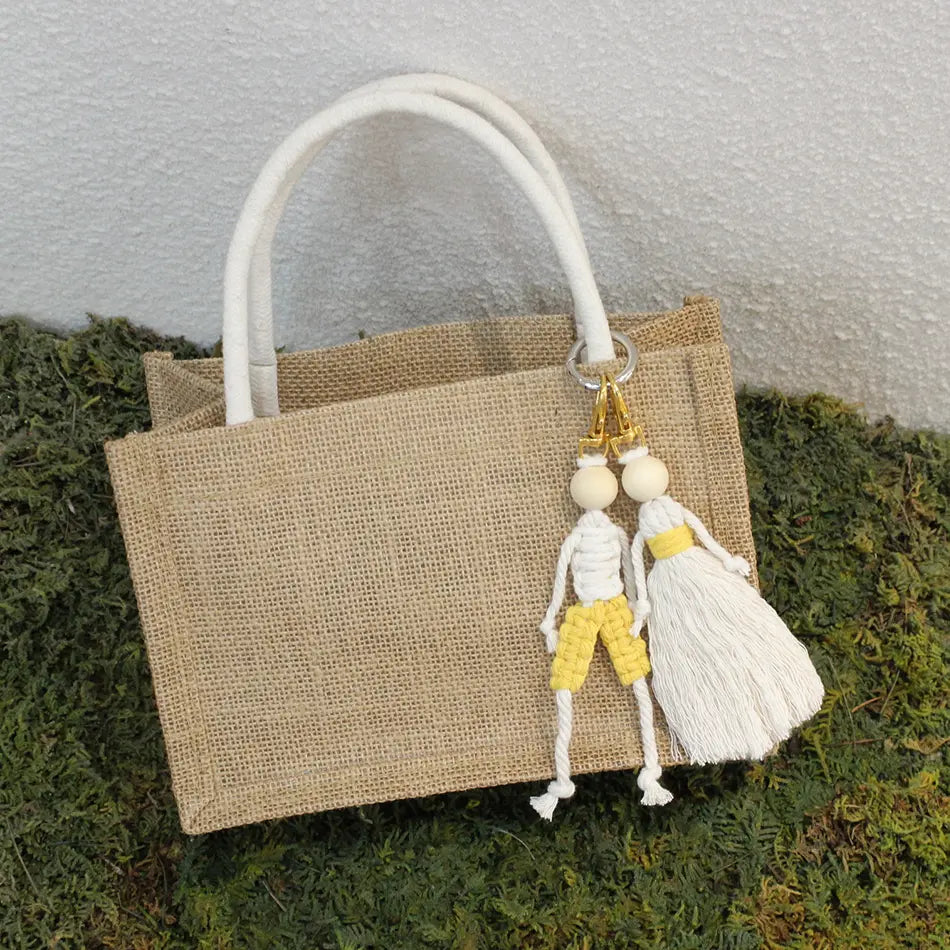 Macrame Kit for Beginners | DIY Boy & Girl Figure Macrame Keychain Craft Kit