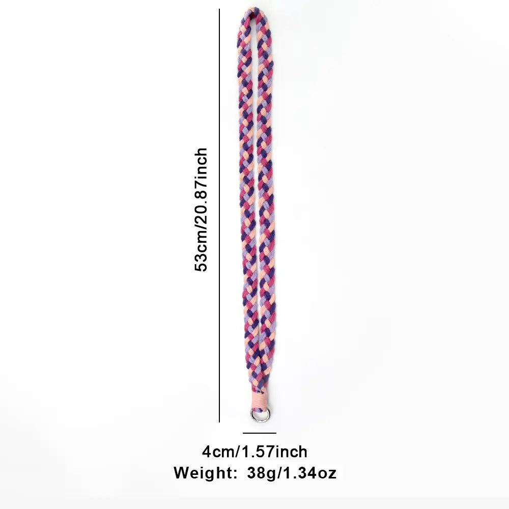 Macrame Kit for Beginners | DIY Four‑Strand Braid Colorful Macrame Lanyard Craft Kit