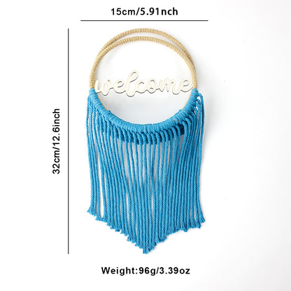 Macrame Kit Round Storage Basket Weaving Kit | Bohemian Style | Wall-Mounted Storage | Shelf | Beginner Weaving