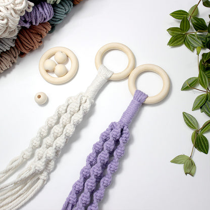 Long Tassel Plant Hanger Weaving Kit Macrame Kit | Plant Net Pocket | Hanging Storage | Handmade Gift | Beginner-Suitable