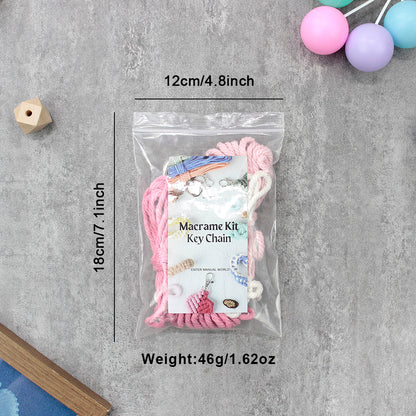 8-Strand Bracelet/Keychain Weaving Kit Macrame Kit | Multi-Contrast Colors | Phone Pendant/Bracelet | Beginner DIY Set