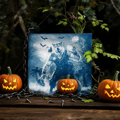 Halloween Cyanotype DIY Big Kit - 45 Sheets Sun Art Paper + 9 Halloween Films, Retro Printing/Mini Cyanotype Cards, For Beginners cyanotype set
