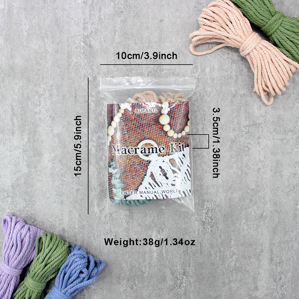 Macrame Kit Mini Love Tapestry Weaving Kit | Driftwood+Fringes | Car Mirror/Home Decor | Beginner-Friendly