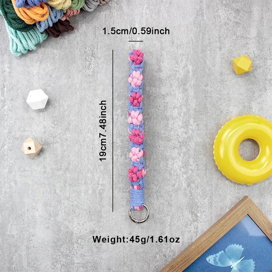 Macrame Kit for Beginners | DIY Cat‑Paw Element Macrame Keychain Wristband Craft Kit