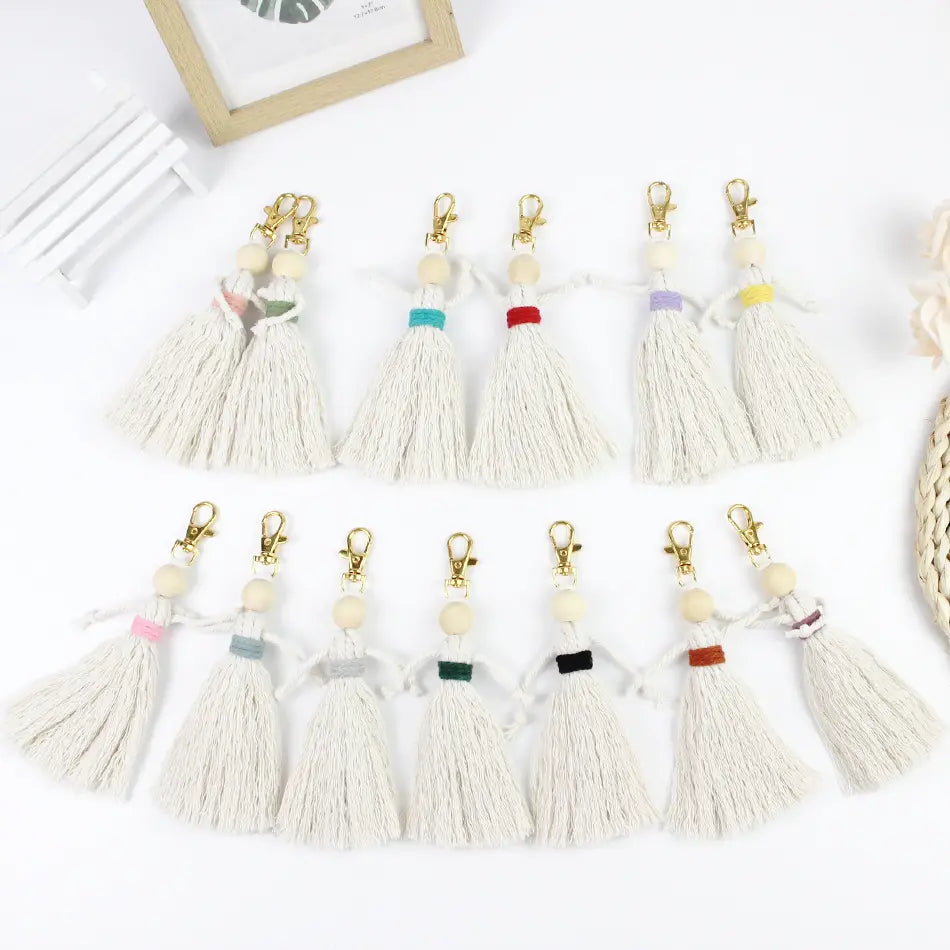Macrame Kit for Beginners | DIY Girl Figure Macrame Keychain Craft Kit