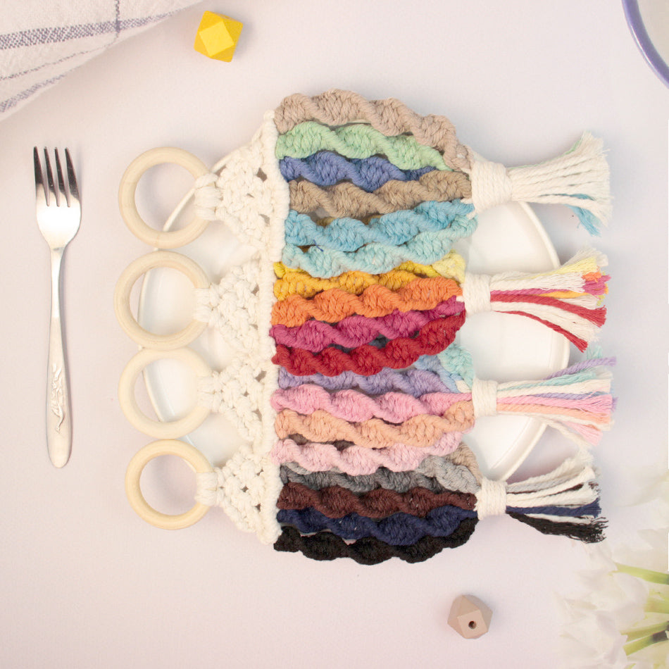 Macrame Kit Nautical Fish Charm Weaving Kit | 6-Color Gradient/Contrast | Bedroom/Living Room Decor | Beginner-Friendly