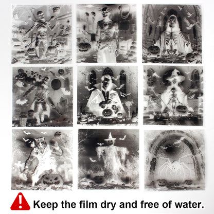 Halloween Cyanotype DIY Big Kit - 45 Sheets Sun Art Paper + 9 Halloween Films, Retro Printing/Mini Cyanotype Cards, For Beginners cyanotype set