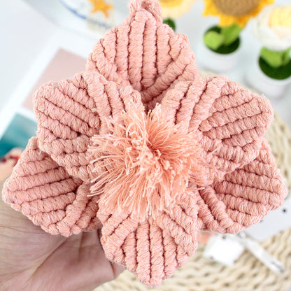 Lotus Flower Macrame DIY Kit - Handmade Weaving Supplies with English Tutorial | Zen Craft Set