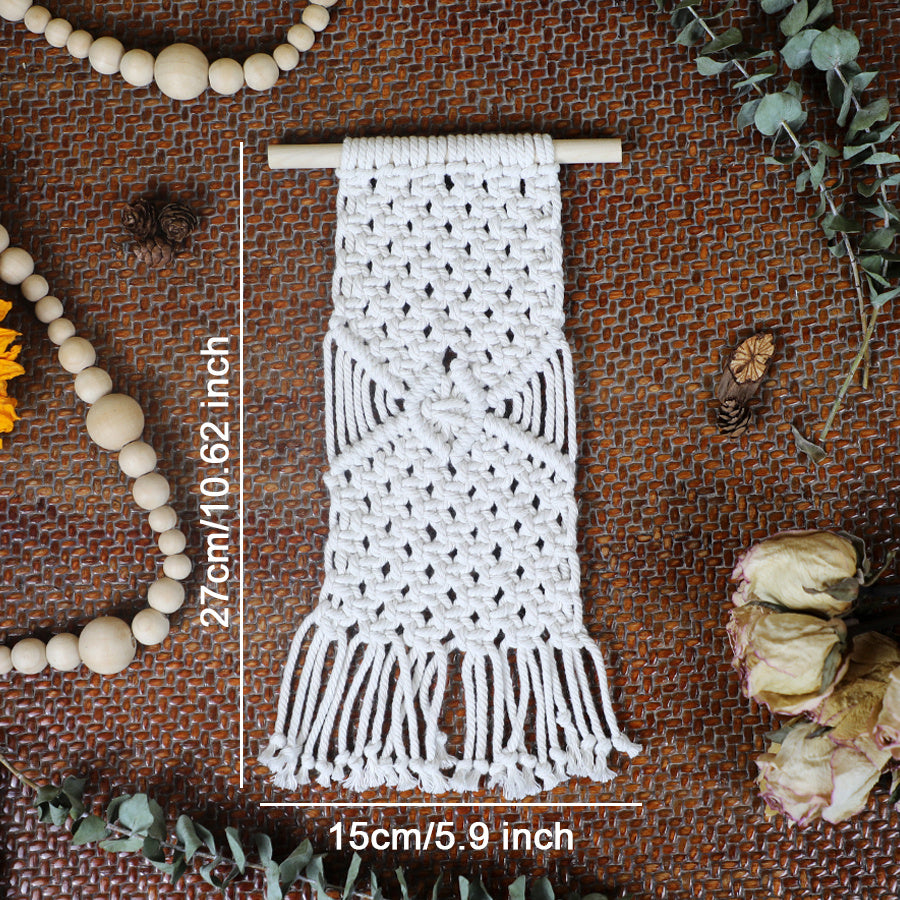 Bohemian Style Tapestry Weaving Kit Macrame Kit ，Bedroom/Living Room/Hallway Decor| Easy to Make | DIY Gift | Beginner DIY Set