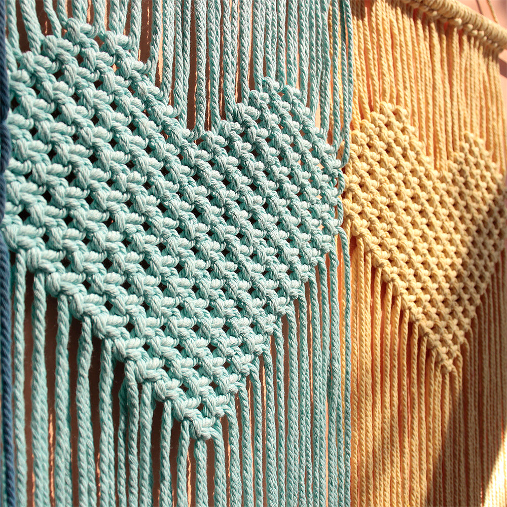 Macrame Kit Heart Series 4-Piece Combo Kit | Tassel Heart Tapestry/Keychain/Napkin Ring | Bohemian Style | Beginner Weaving