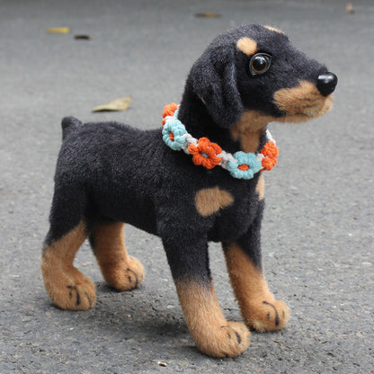 Macrame Kit Daisy Flower Pet Collar Weaving Kit | 3-Color Comfort Match | Adjustable Length | Pet Accessory | Beginner-Friendly