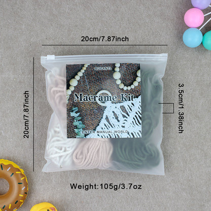 Macrame Kit for Beginners, Handwoven Heart Dry Flower Hanger, Aesthetic Wall Tapestry Ornament, DIY Weaving Supplies for Wedding Background, Home & Homestay Soft Decoration