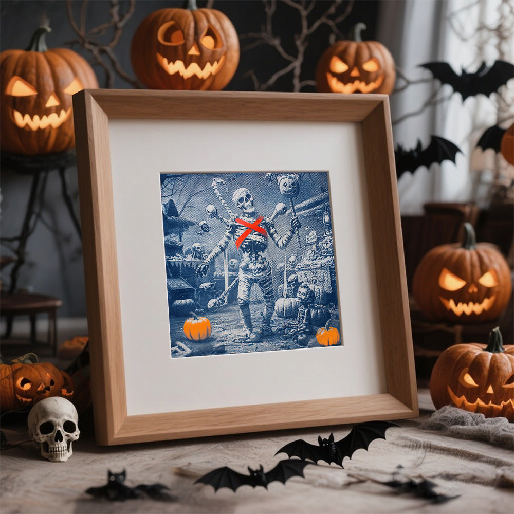 Halloween Cyanotype DIY Big Kit - 45 Sheets Sun Art Paper + 9 Halloween Films, Retro Printing/Mini Cyanotype Cards, For Beginners cyanotype set