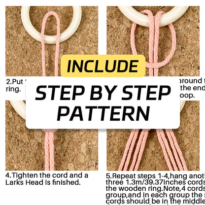 Macrame Kit Rabbit Ear Car Ornament Weaving Kit | Cute Rabbit | Animal Pendant | Beginner Weaving | Car Decoration | Handmade Gift