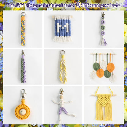 Gift Boxed Macrame DIY Kit - All-in-One Weaving Set with English Tutorial | Handmade Craft Gift Bundle