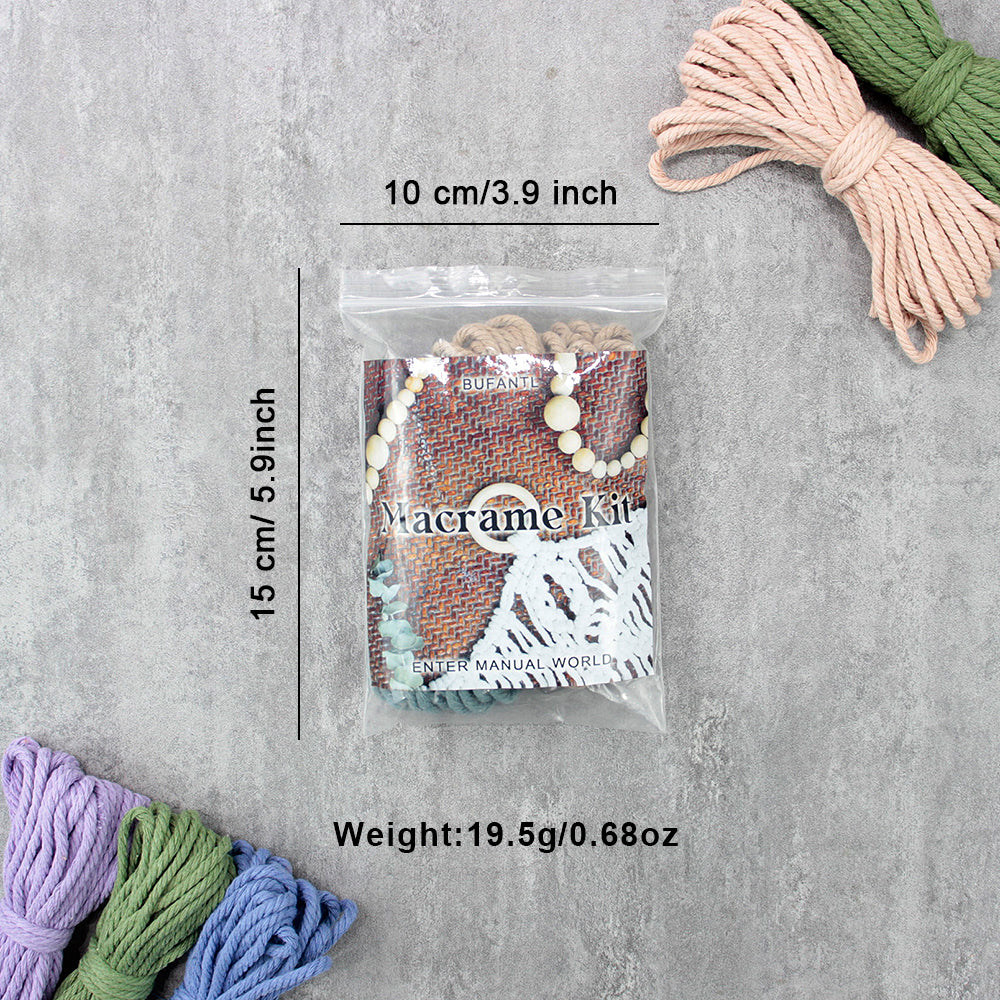Handmade Flower Macrame DIY Kit - All-in-One Weaving Supplies with English Tutorial | Craft Set