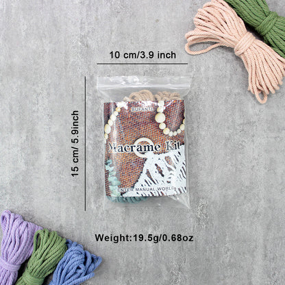 Handmade Flower Macrame DIY Kit - All-in-One Weaving Supplies with English Tutorial | Craft Set
