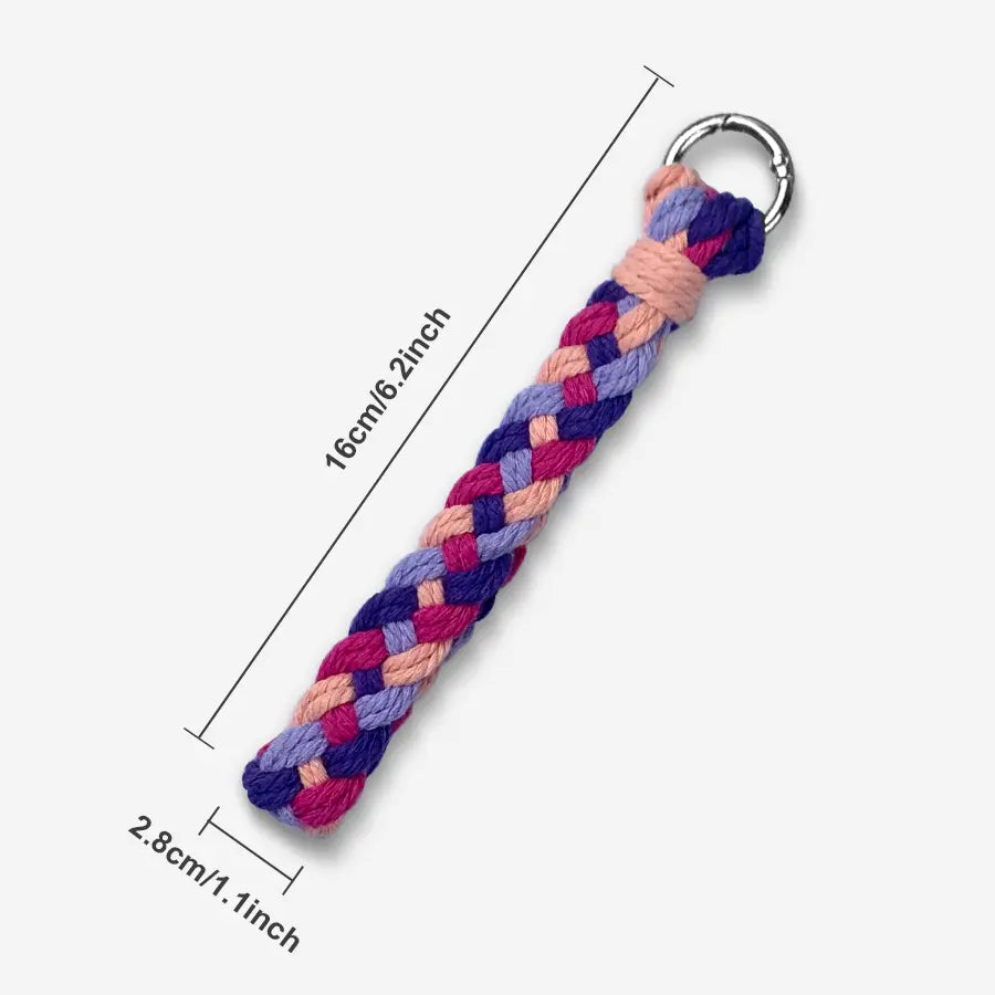 Macrame Kit for Beginners | DIY 4-Strand Braid Colorful Macrame Keychain Craft Kit