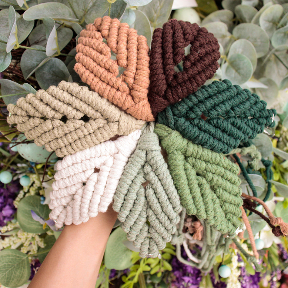 Fringe Leaf Weaving Keychain Craft Kit Macrame Kit |Tutorial | Bottom Fringe,  Keychain/Pendant/Bag Charm, Beginner DIY Set