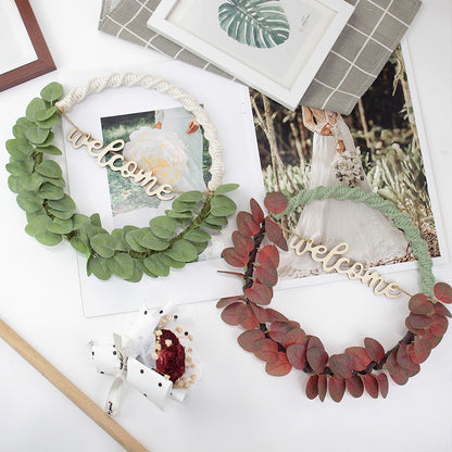 Macrame Kit Leaf Wreath Weaving Kit | 4-Color Option | Natural Wreath | Wall Decor | Beginner Weaving | Handmade Gift
