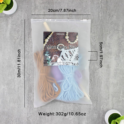 Macrame Kit Shell Tapestry Weaving Kit | 3-Color 3-Layer Gradient | Shell Links | Bedroom/Living Room Decor | Beginner-Friendly