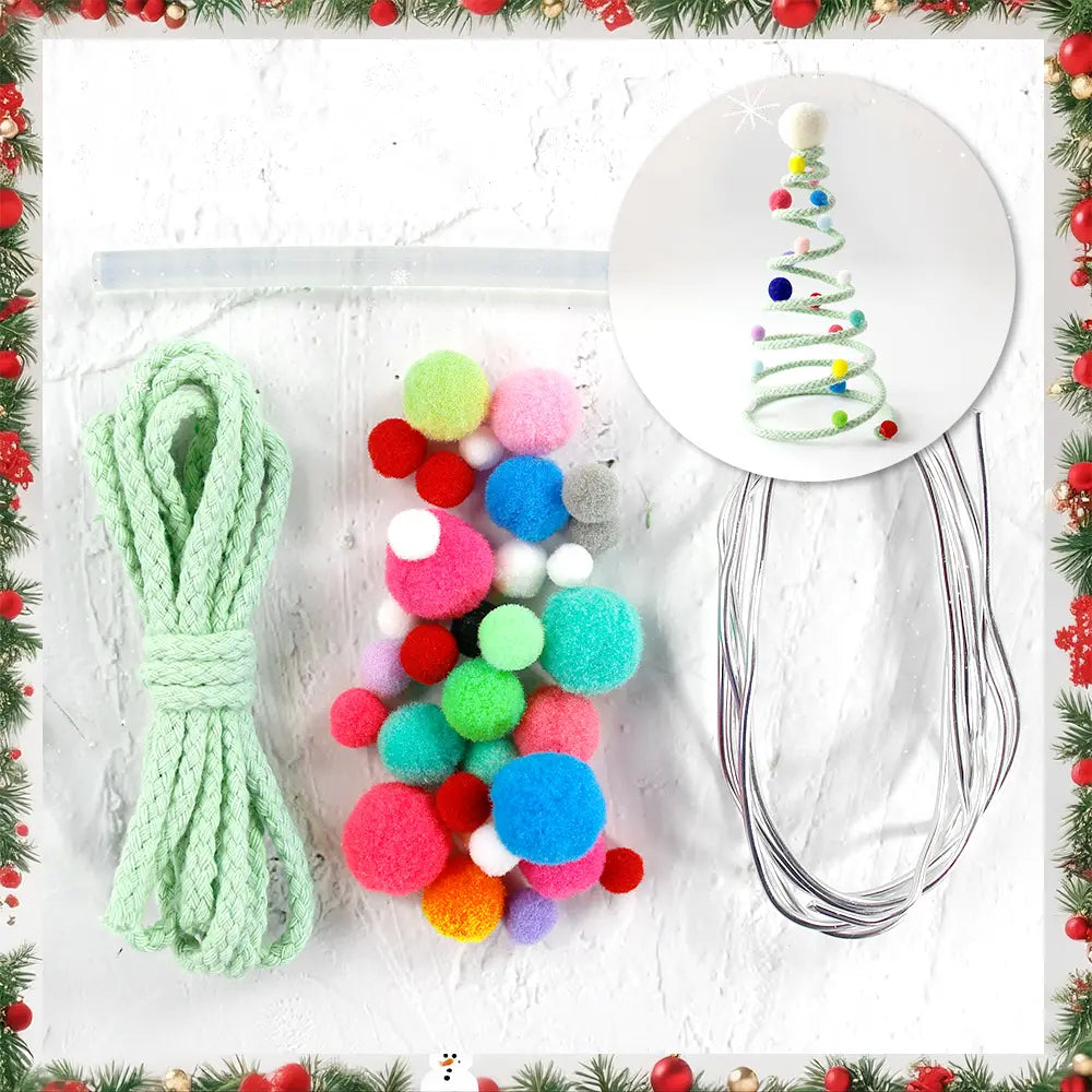Macrame Kit for Beginners | DIY Wire Christmas Tree Ornament Macrame Craft Kit