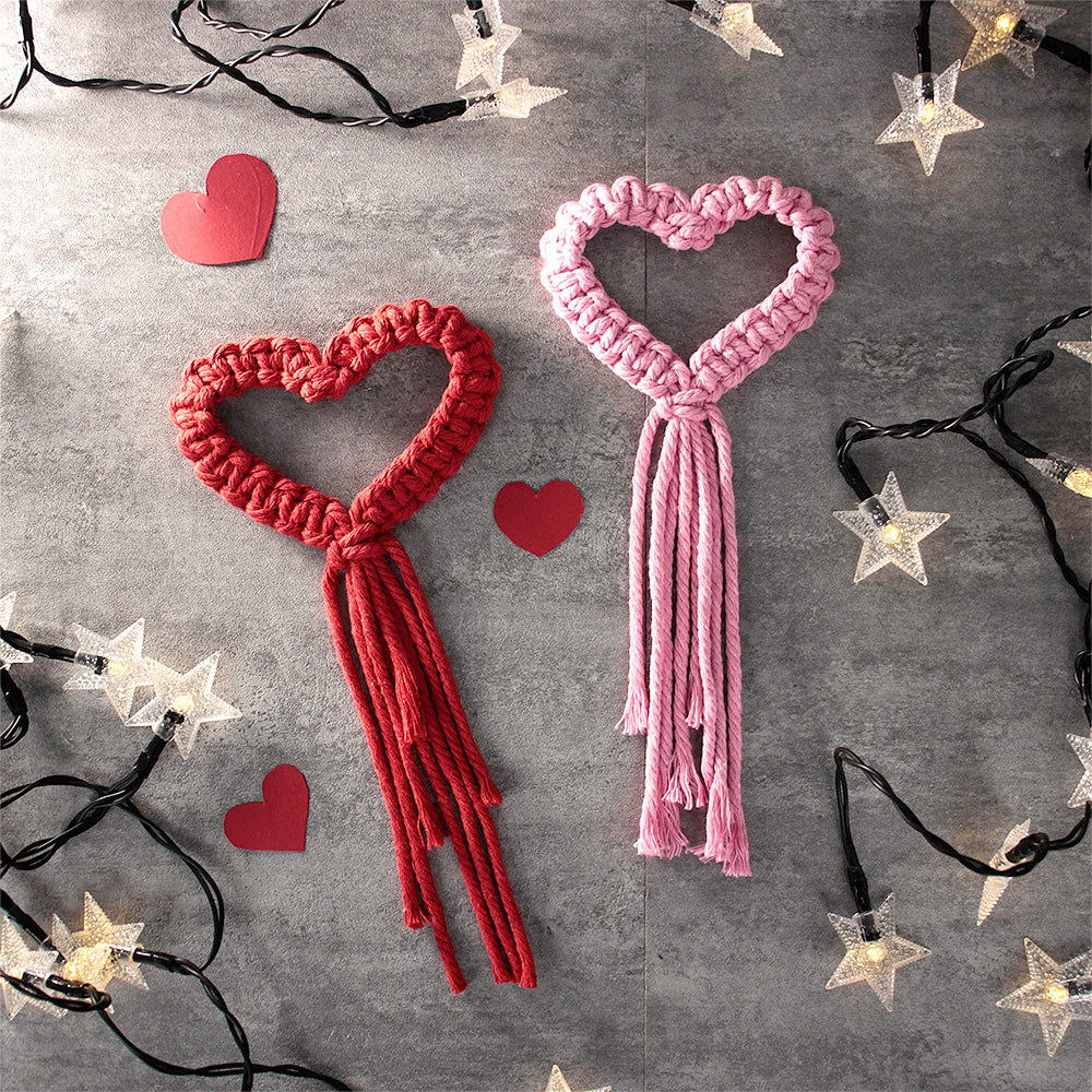 Heart Napkin Clip Weaving Kit Macrame Kit | Napkin Storage | Small Accessory | Beginner-Friendly | Handmade Decor Accessory