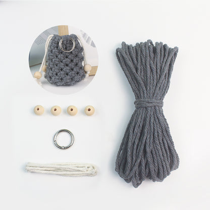 Macrame Kit Drawstring Earphone Bag Weaving Kit | Bohemian Style | Hangable on Big Bags | Beginner-Friendly