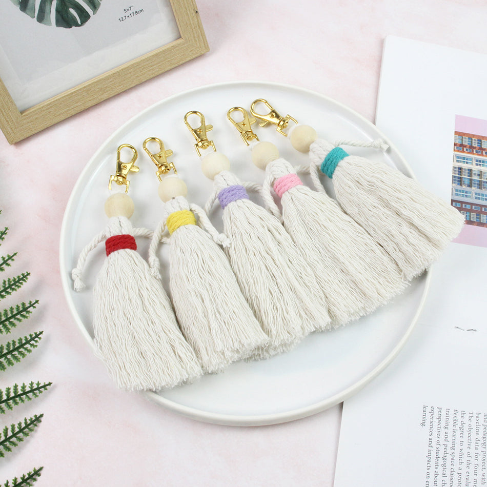 Girl Weaving Keychain Craft Kit Macrame Kit | Fringe Skirt | DIY Valentine's Gift, Beginner-DIY