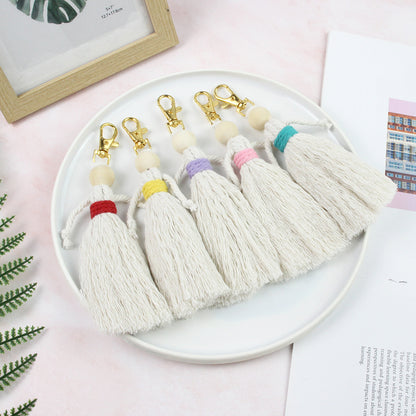 Girl Weaving Keychain Craft Kit Macrame Kit | Fringe Skirt | DIY Valentine's Gift, Beginner-DIY