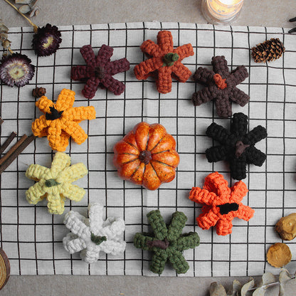 Halloween Pumpkin Macrame DIY Kit - Handmade Weaving Supplies with English Tutorial | Holiday Craft Set