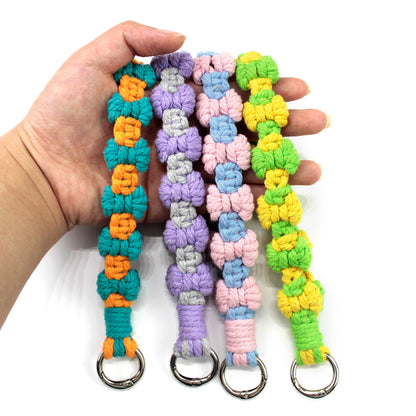 Bow Weaving Keychain Craft Kit Macrame Kit | Tutorial | Style-Adaptable | Keychain/Pendant/Bag Charm, Beginner DIY Set
