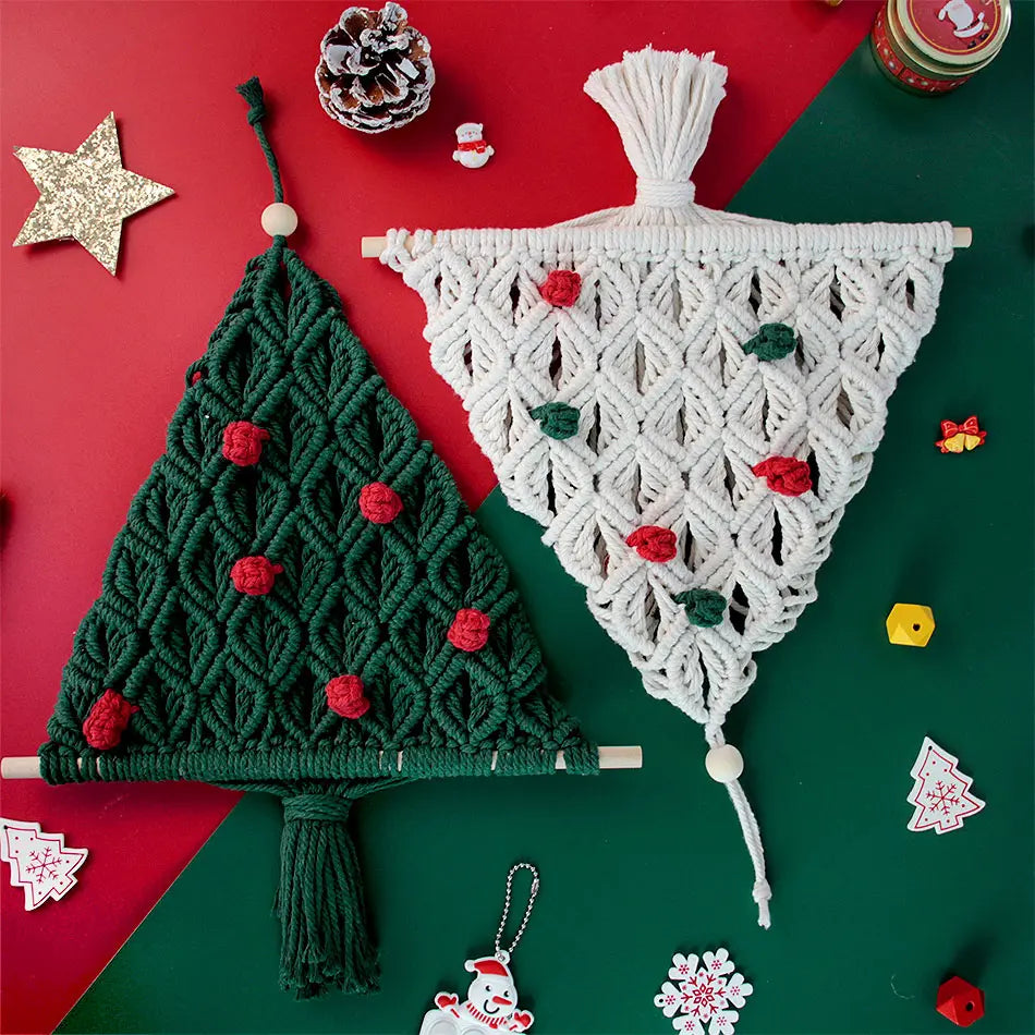 Macrame Kit for Beginners | DIY Christmas Tree Tapestry Macrame Craft Kit