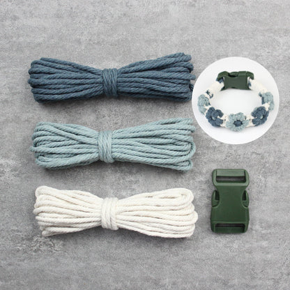 Macrame Kit Daisy Flower Pet Collar Weaving Kit | 3-Color Comfort Match | Adjustable Length | Pet Accessory | Beginner-Friendly