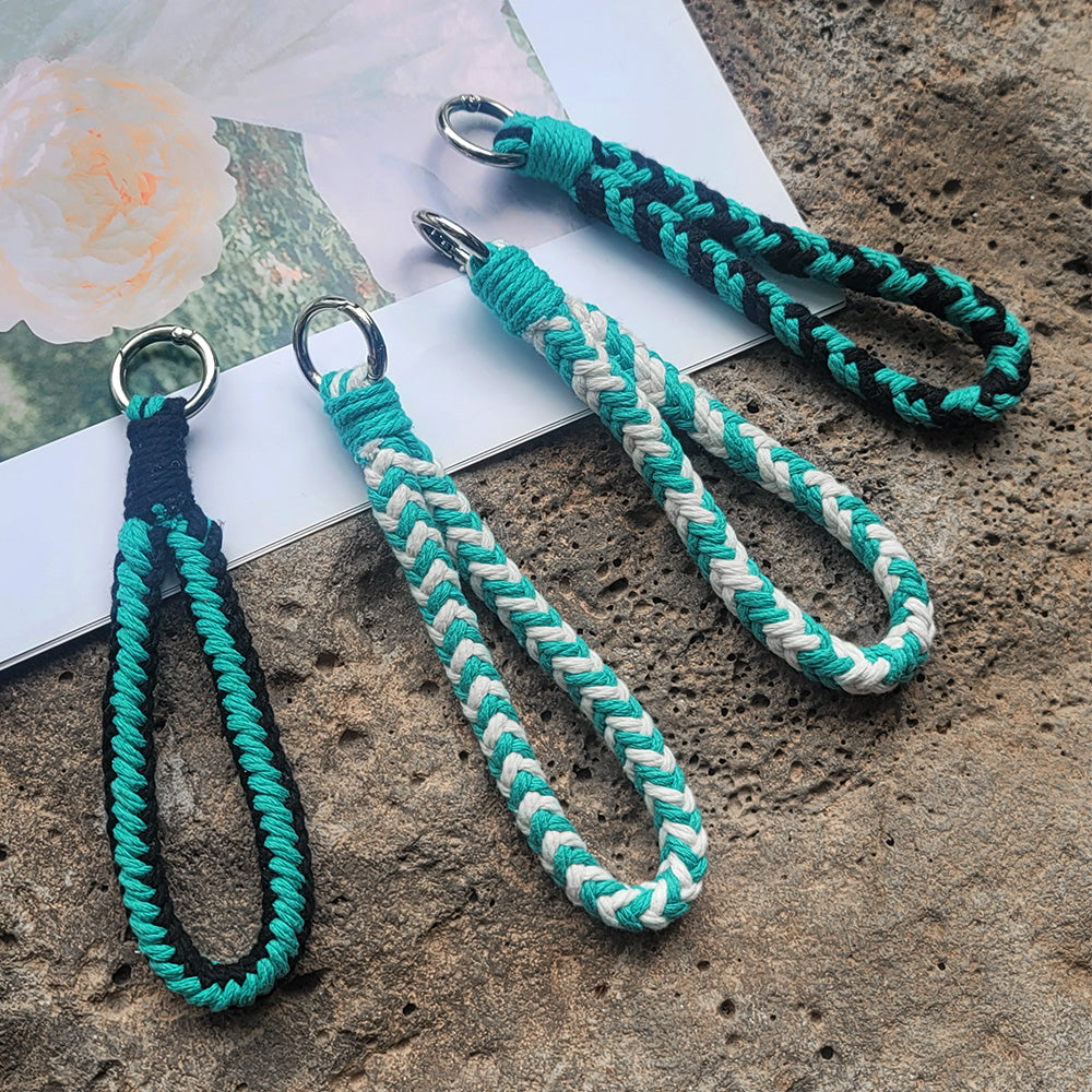 8-Strand Bracelet/Keychain Weaving Kit Macrame Kit | Multi-Contrast Colors | Phone Pendant/Bracelet | Beginner DIY Set