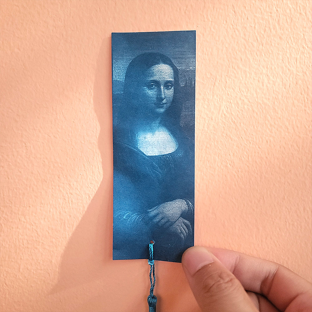 Handmade Cyanotype Bookmark Material Pack - 24 Sheets 414cm Light-Sensitive Cyanotype Paper + 24 Tassels, Sun Printing Paper Retro Photography, Homemade Bookmark Parent-Child Experience