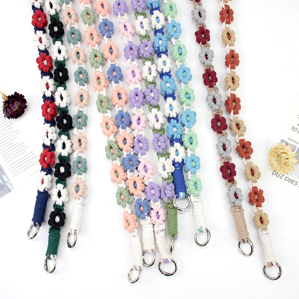 Macrame Kit Daisy Phone Lanyard Weaving Kit | Multi-Colors | Spaced-Color Daisy Pattern | Camera Lanyard/Anti-Lost Strap | Beginner-Friendly
