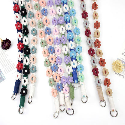 Macrame Kit Daisy Phone Lanyard Weaving Kit | Multi-Colors | Spaced-Color Daisy Pattern | Camera Lanyard/Anti-Lost Strap | Beginner-Friendly