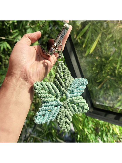 Hexagon Star Pendant Keychain Weaving Kit Macrame Kit | Multi-Colors | Simple & Elegant | Keychain/Decor | Beginner DIY Set