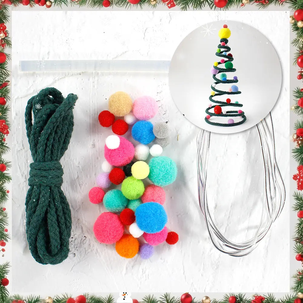 Macrame Kit for Beginners | DIY Wire Christmas Tree Ornament Macrame Craft Kit
