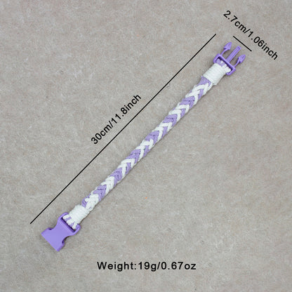 Macrame Kit 8-Strand Pet Collar Weaving Kit | 2-Color Intertwined | Adjustable Length | Pet Accessory | Beginner-Friendly