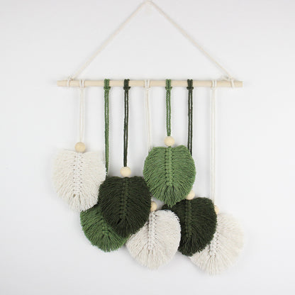 Macrame Kit Leaf Tapestry Weaving Kit | Bohemian Style | Adjustable Length | Bedroom/Living Room/Hallway Decor | Beginner-Friendly