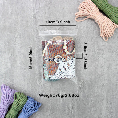 Macrame Kit 8-Strand Pet Collar Weaving Kit | 2-Color Intertwined | Adjustable Length | Pet Accessory | Beginner-Friendly