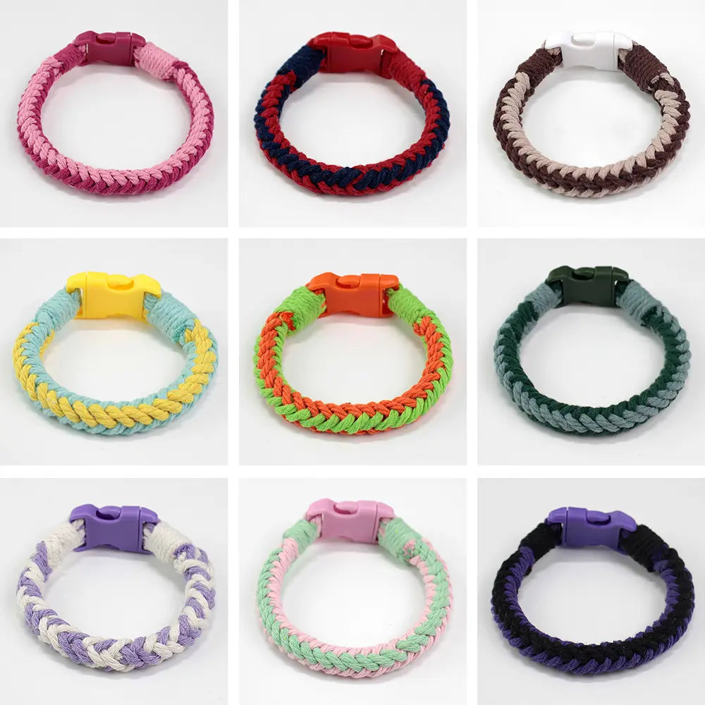 Macrame Kit for Beginners, Boho 8-Strand Round Pet Collar DIY Kit, Cat Dog Gift
