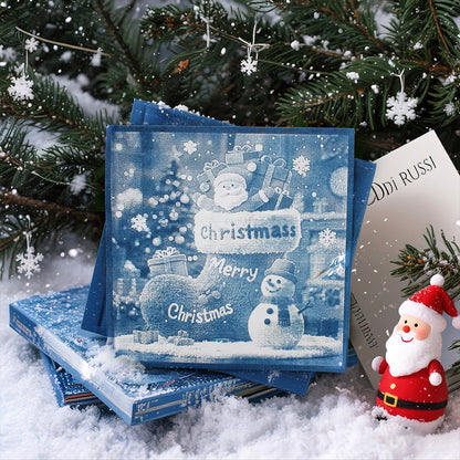 Christmas Cyanotype DIY Kit - 5 Sheets Sun Art Paper + 1 Christmas Film, Retro Printing/Mini Cyanotype Cards, For Beginners cyanotype set Retro Photography