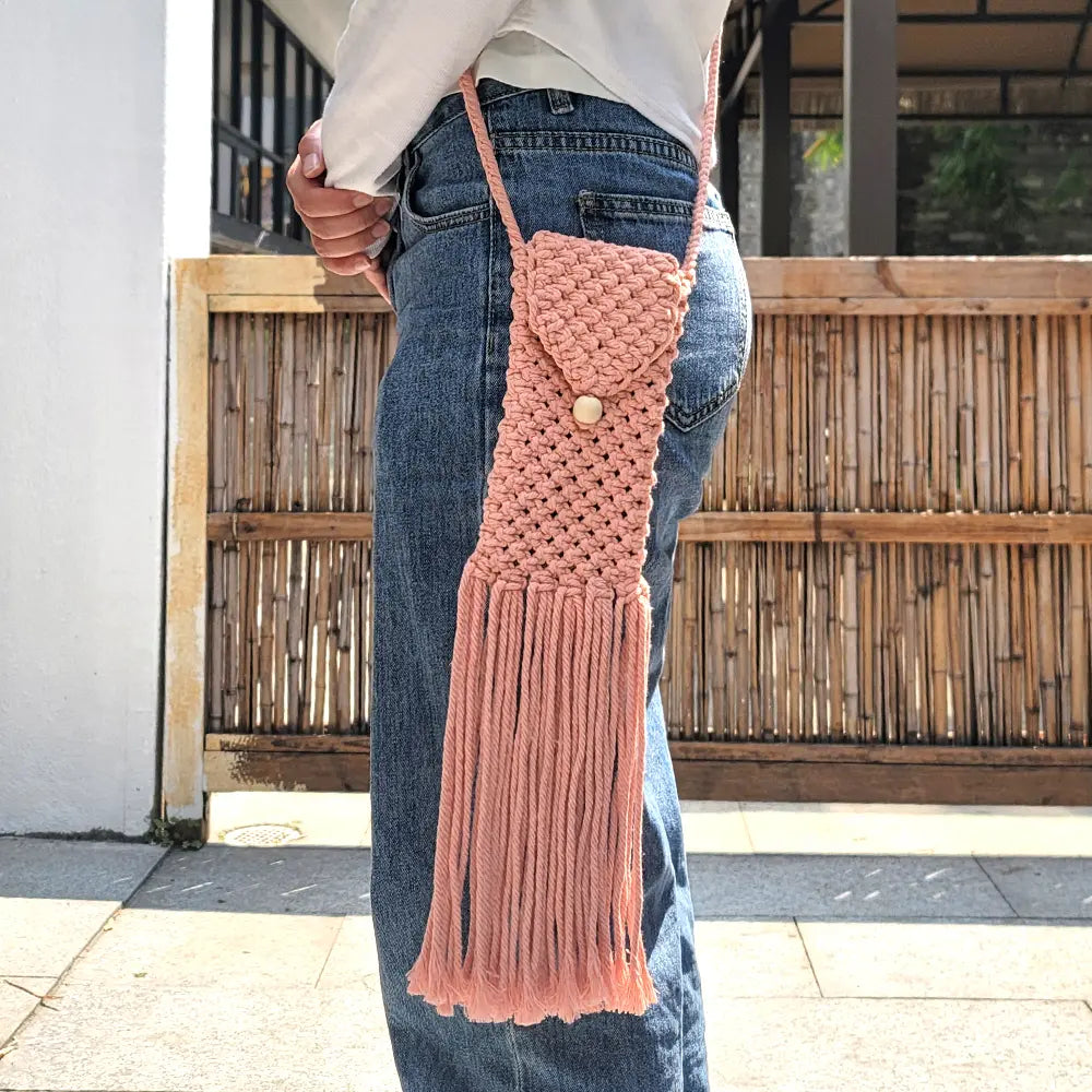 Macrame Kit for Beginners | DIY Macrame Cellphone Storage Bag Craft Kit