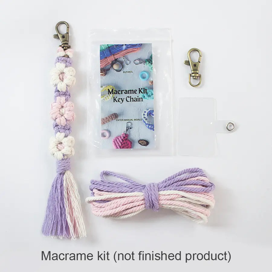 Macrame Kit for Beginners | DIY Daisy Macrame Keychain Craft Kit