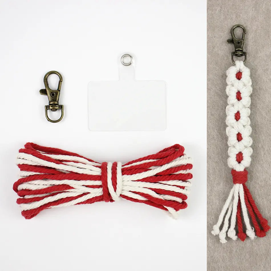 Macrame Kit for Beginners | DIY White Daisy Macrame Pendant Craft Kit