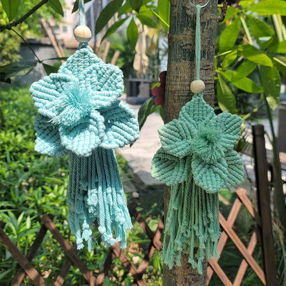 Lotus Flower Macrame DIY Kit - Handmade Weaving Supplies with English Tutorial | Zen Craft Set